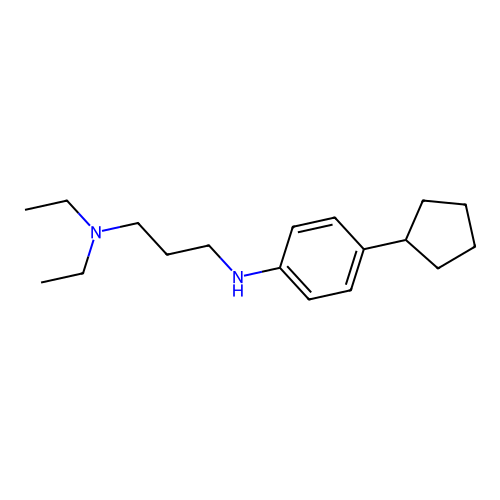 N-(4-cyclopentylphenyl)-N',N'-diethylpropane-1,3-diamine structure