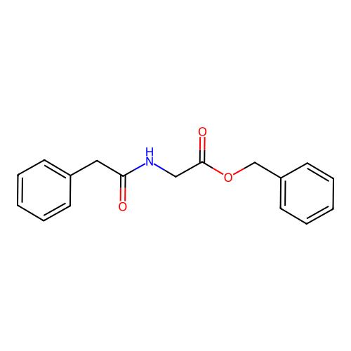 benzyl N-(phenylacetyl)glycinate structure