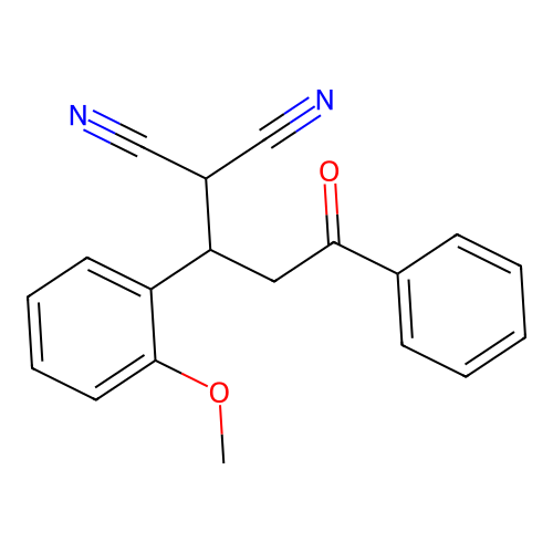 2-[1-(2-Methoxyphenyl)-3-oxo-3-phenylpropyl]propanedinitrile structure