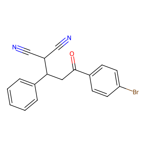 [3-(4-Bromophenyl)-3-oxo-1-phenylpropyl]propanedinitrile structure