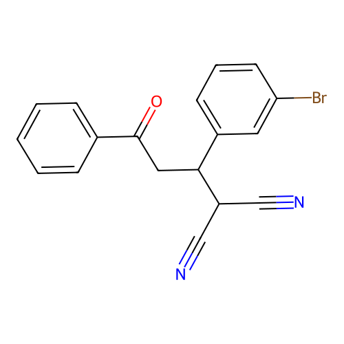 2-(1-(3-Bromophenyl)-3-oxo-3-phenylpropyl)malononitrile structure
