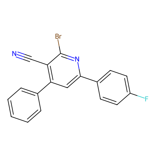 2-Bromo-6-(4-fluorophenyl)-4-phenylpyridine-3-carbonitrile structure