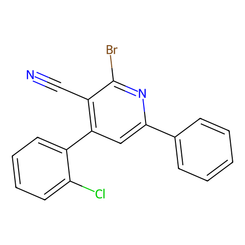 2-Bromo-4-(2-chlorophenyl)-6-phenylpyridine-3-carbonitrile structure