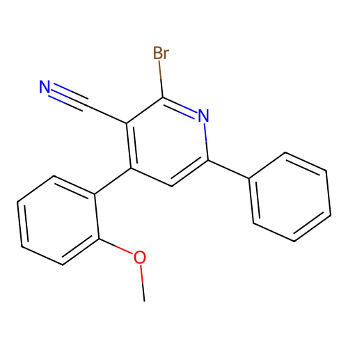 2-Bromo-4-(2-methoxyphenyl)-6-phenylpyridine-3-carbonitrile structure
