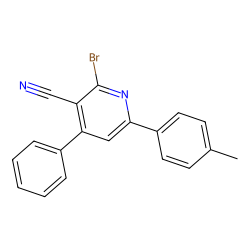 2-Bromo-6-(4-methylphenyl)-4-phenylpyridine-3-carbonitrile structure