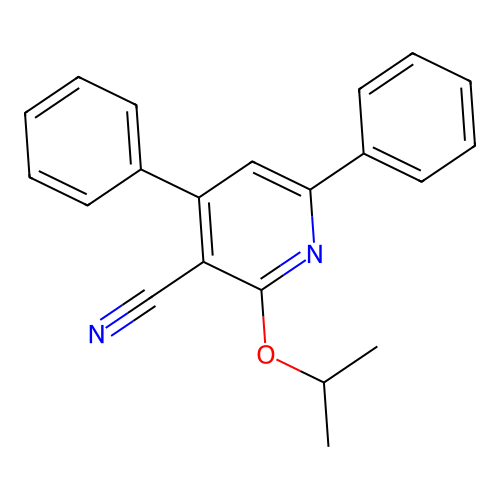 4,6-Diphenyl-2-(propan-2-yloxy)pyridine-3-carbonitrile structure