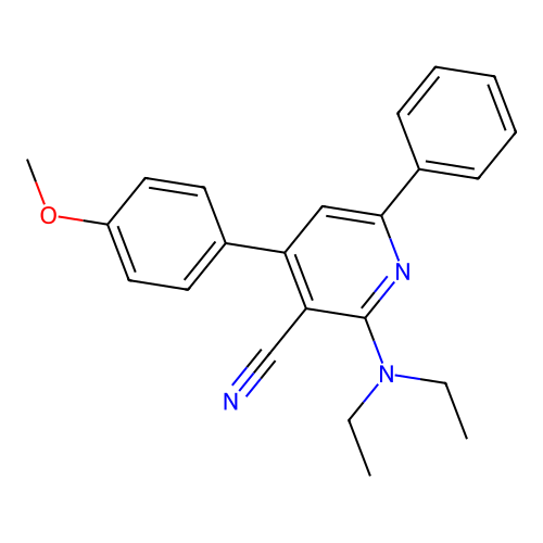 2-(Diethylamino)-4-(4-methoxyphenyl)-6-phenylpyridine-3-carbonitrile structure