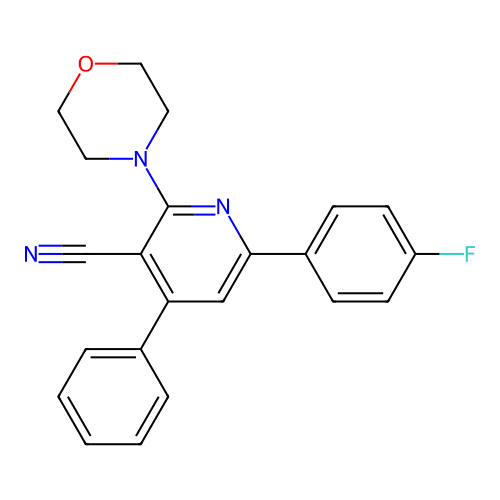 6-(4-Fluorophenyl)-2-morpholino-4-phenylnicotinonitrile structure