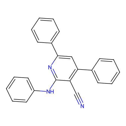 4,6-Diphenyl-2-(phenylamino)pyridine-3-carbonitrile structure