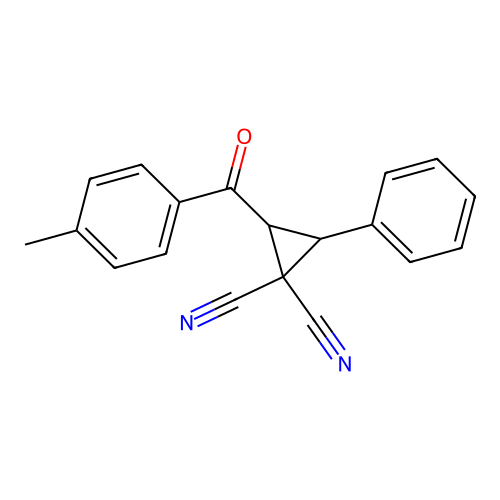2-(4-Methylbenzoyl)-3-phenylcyclopropane-1,1-dicarbonitrile structure