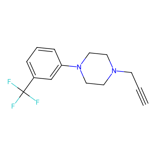 1-(2-Propynyl)-4-[3-(trifluoromethyl)phenyl]piperazine structure