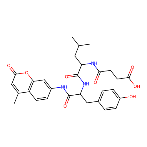 N-Succinyl-Leu-Tyr-7-amido-4-methylcoumarin, calpain substrate structure