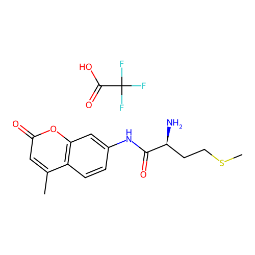 l-methionine 7-amido-4-methylcoumarin trifluoroacetate salt structure