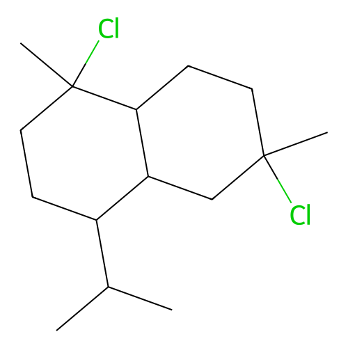 1,6-Dichloro-1,6-dimethyl-4-(propan-2-yl)decahydronaphthalene structure
