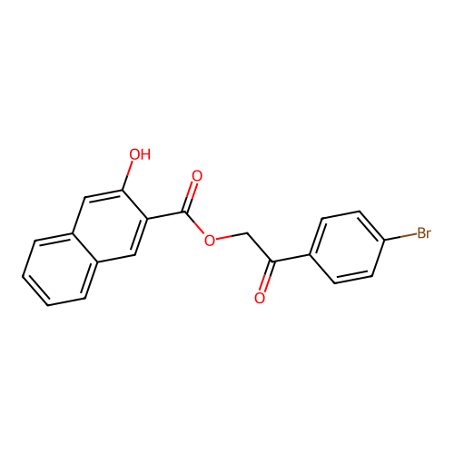 2-(4-Bromophenyl)-2-oxoethyl 3-hydroxy-2-naphthoate structure