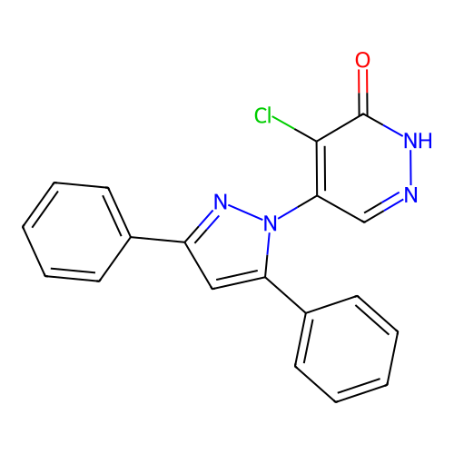 4-chloro-5-(3,5-diphenyl-1H-pyrazol-1-yl)pyridazin-3(2H)-one structure