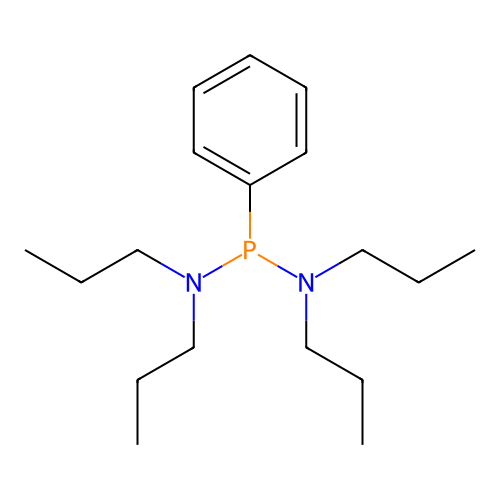 P-Phenyl-N,N,N',N'-tetrapropylphosphonous diamide structure