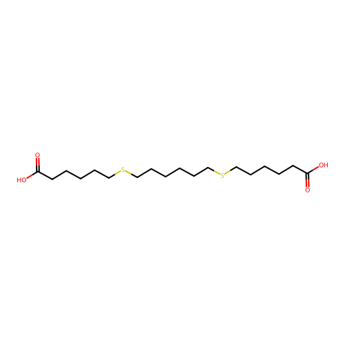 6-((6-((5-Carboxypentyl)thio)hexyl)thio)hexanoic acid structure