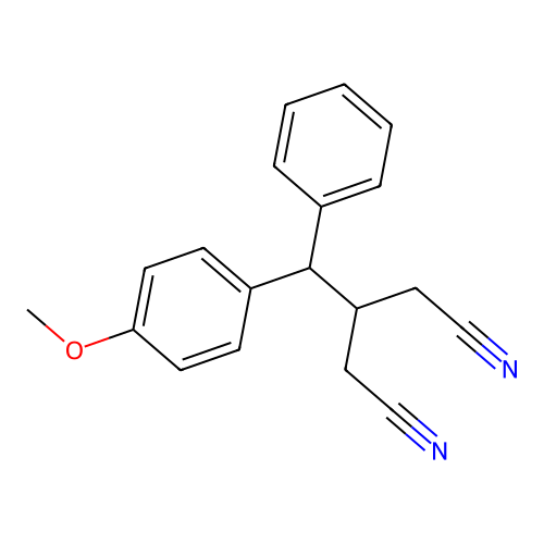3-[(4-Methoxyphenyl)(phenyl)methyl]pentanedinitrile structure