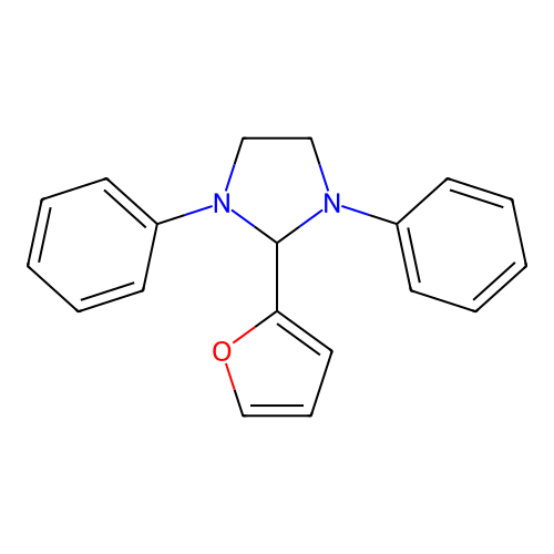 2-(Furan-2-yl)-1,3-diphenylimidazolidine structure