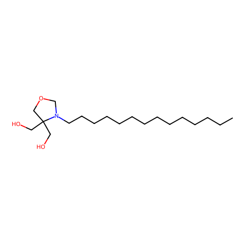 [4-(Hydroxymethyl)-3-tetradecyl-1,3-oxazolidin-4-yl]methanol structure