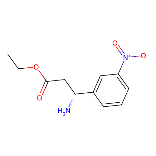 ethyl (3R)-3-amino-3-(3-nitrophenyl)propanoate structure