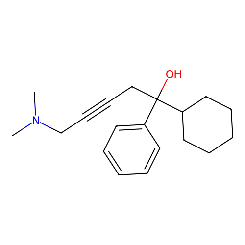1-Cyclohexyl-5-(dimethylamino)-1-phenylpent-3-yn-1-ol structure