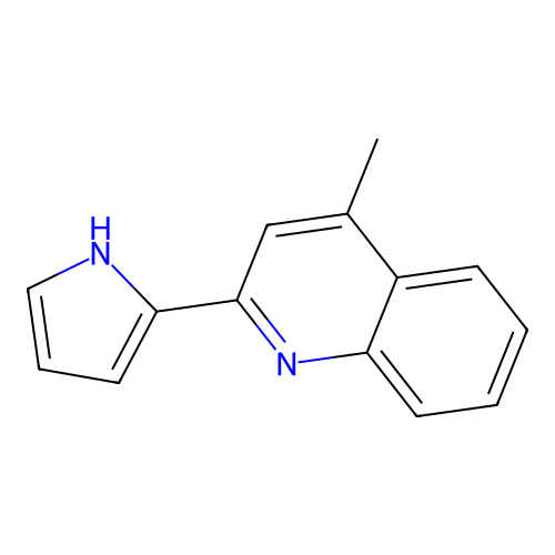 4-methyl-2-(1H-pyrrol-2-yl)quinoline structure