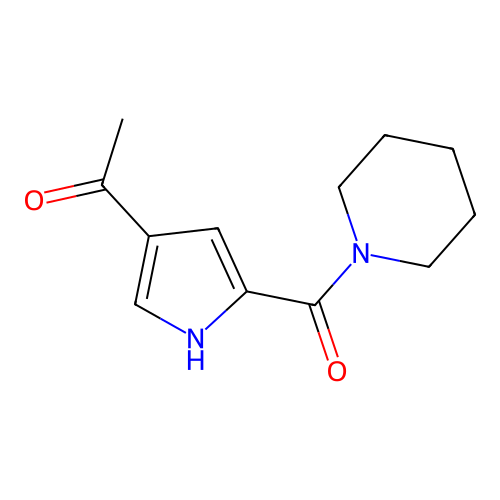 1-(5-(Piperidine-1-carbonyl)-1H-pyrrol-3-yl)ethanone structure