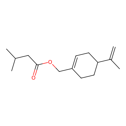 (4-(1-Methylvinyl)-1-cyclohexen-1-yl)methyl isovalerate structure