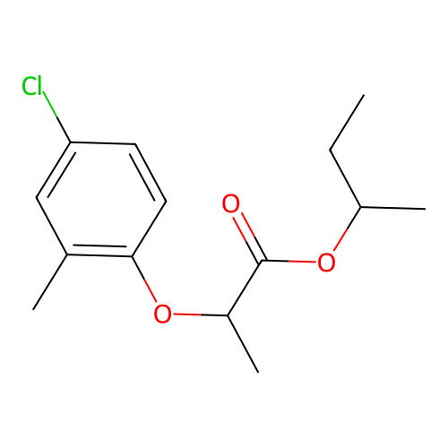 1-Methylpropyl 2-(4-chloro-2-methylphenoxy)propionate structure