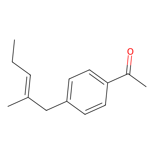 1-[4-(2-Methylpent-2-enyl)phenyl]ethanone structure