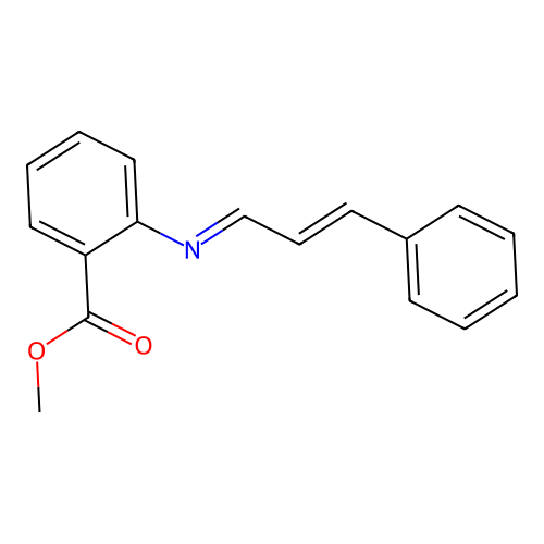 Methyl 2-[(3-phenyl-2-propen-1-ylidene)amino]benzoate structure
