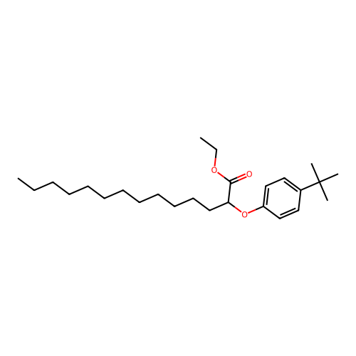 Ethyl 2-(4-tert-butylphenoxy)tetradecanoate structure