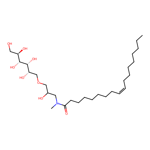 1-O-(2-Hydroxy-3-(methyloleoylamino)propyl)-D-glucitol structure