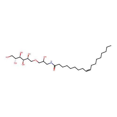 1-O-(2-Hydroxy-3-(oleoylamino)propyl)-D-glucitol structure