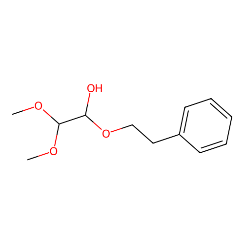 2,2-Dimethoxy-1-(2-phenylethoxy)ethanol structure
