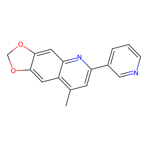 8-Methyl-6-pyridin-3-yl-[1,3]dioxolo[4,5-g]quinoline structure