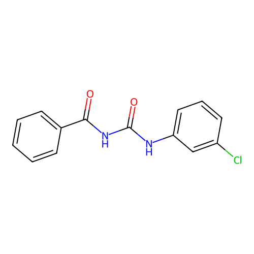 N-Benzoyl-N'-(3-chlorophenyl)urea structure