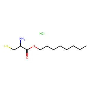 L-Cysteine, octyl ester, hydrochloride structure