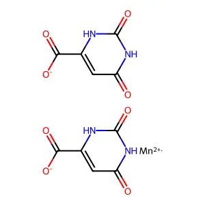 Manganese 1,2,3,6-tetrahydro-2,6-dioxopyrimidine-4-carboxylate (1:2) structure