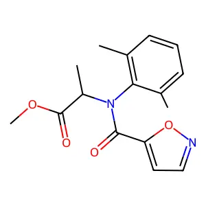 methyl (2S)-2-[2,6-dimethyl-N-(1,2-oxazole-5-carbonyl)anilino]propanoate structure