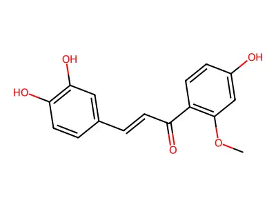 3-(3,4-Dihydroxyphenyl)-1-(4-hydroxy-2-methoxyphenyl)prop-2-en-1-one structure