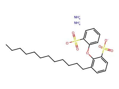 Benzenesulfonic acid, dodecyl(sulfophenoxy)-, ammonium salt (1:2) structure