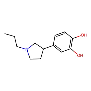 1,2-Benzenediol, 4-(1-propyl-3-pyrrolidinyl)- structure