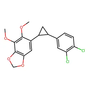 1,3-Benzodioxole, 6-(2-(3,4-dichlorophenyl)cyclopropyl)-4,5-dimethoxy- structure