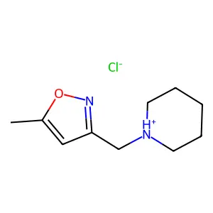 Isoxazole, 5-methyl-3-(piperidinomethyl)-, hydrochloride structure