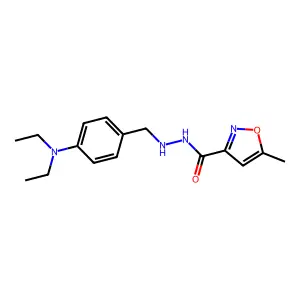 3-Isoxazolecarboxylic acid, 5-methyl-, 2-(p-(diethylamino)benzyl)hydrazide structure