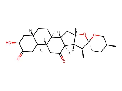 3-Hydroxyspirostan-2,12-dione structure