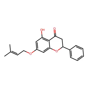 7-O-Prenylpinocembrin structure